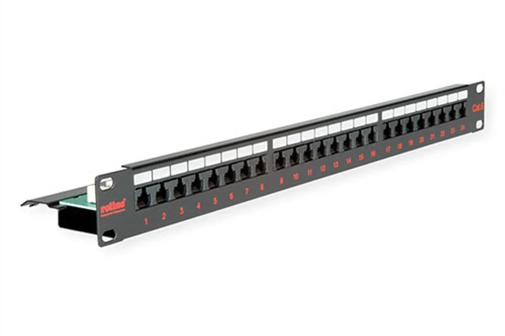 Patch Panel ROLINE 24 ports RJ45 Cat. 6 19 pouces Noir 26.11.0362
