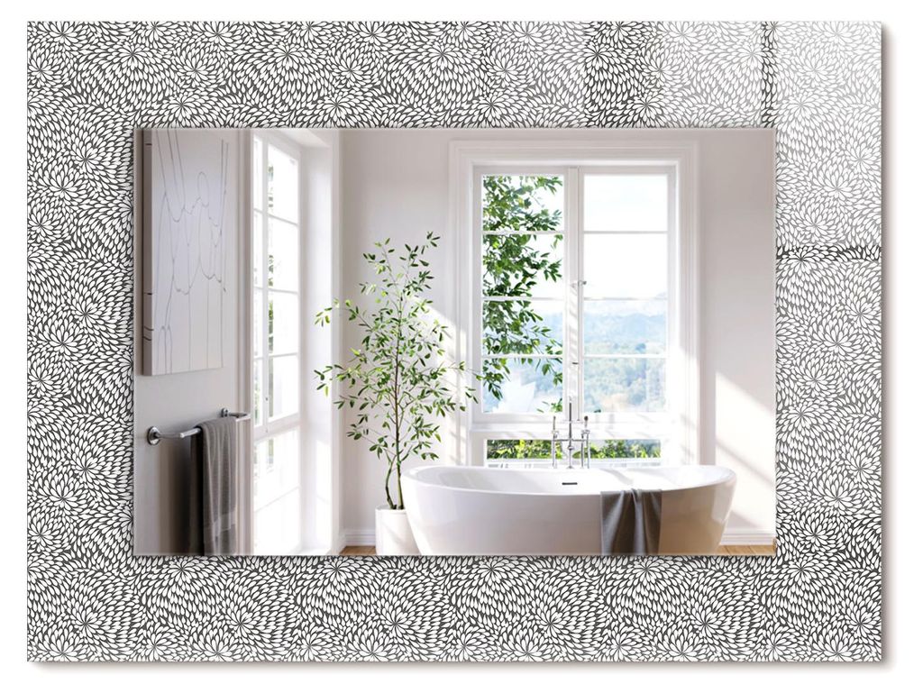 3d-Muster – Rechteckiger Spiegel mit Druck 80x60 cm – Modern - Dekorativ für die Wand