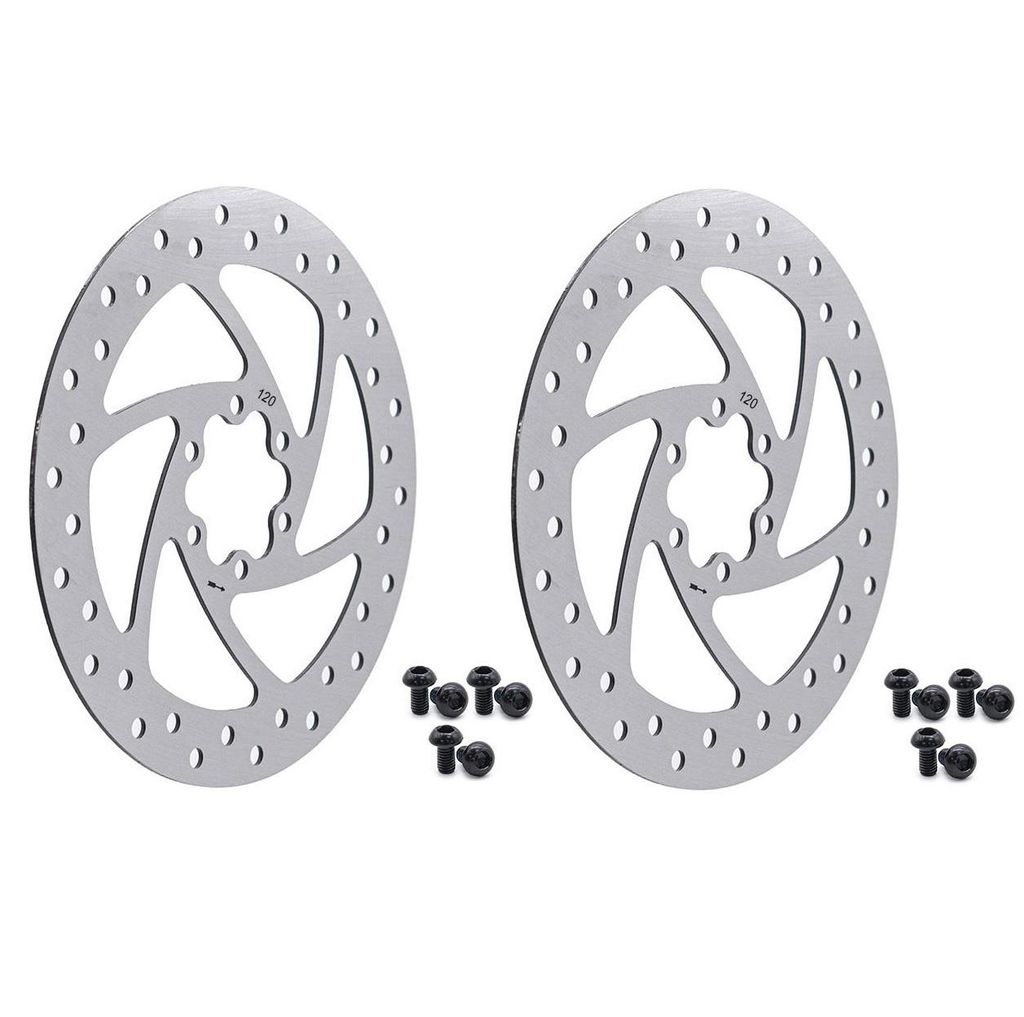 2er Set Bremsscheibe silber 120mm 6 Loch Segway Ninebot ZT3 Pro Scheibenbremse