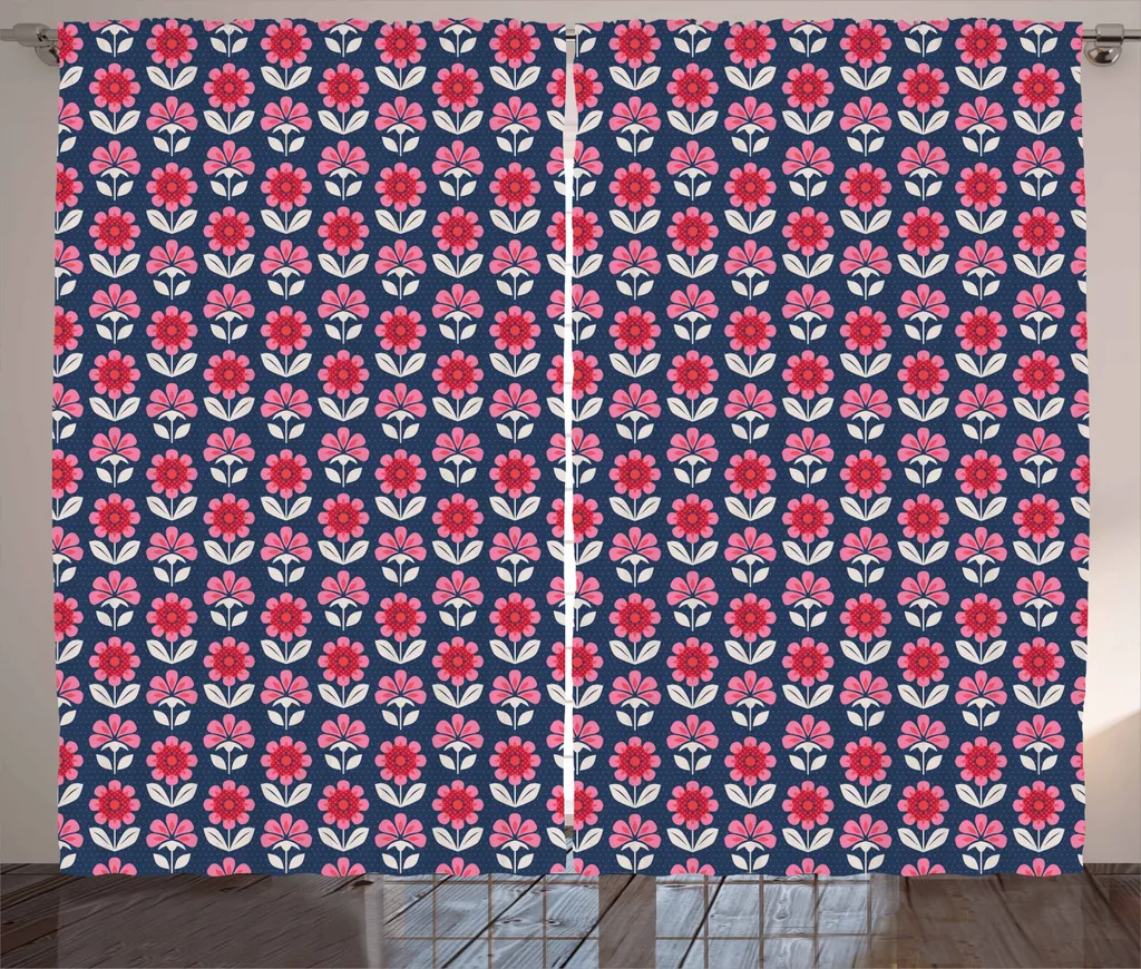 Tenda Design Fiori Primaverili ABAKUHAUS - Arredo Soggiorno 280x225