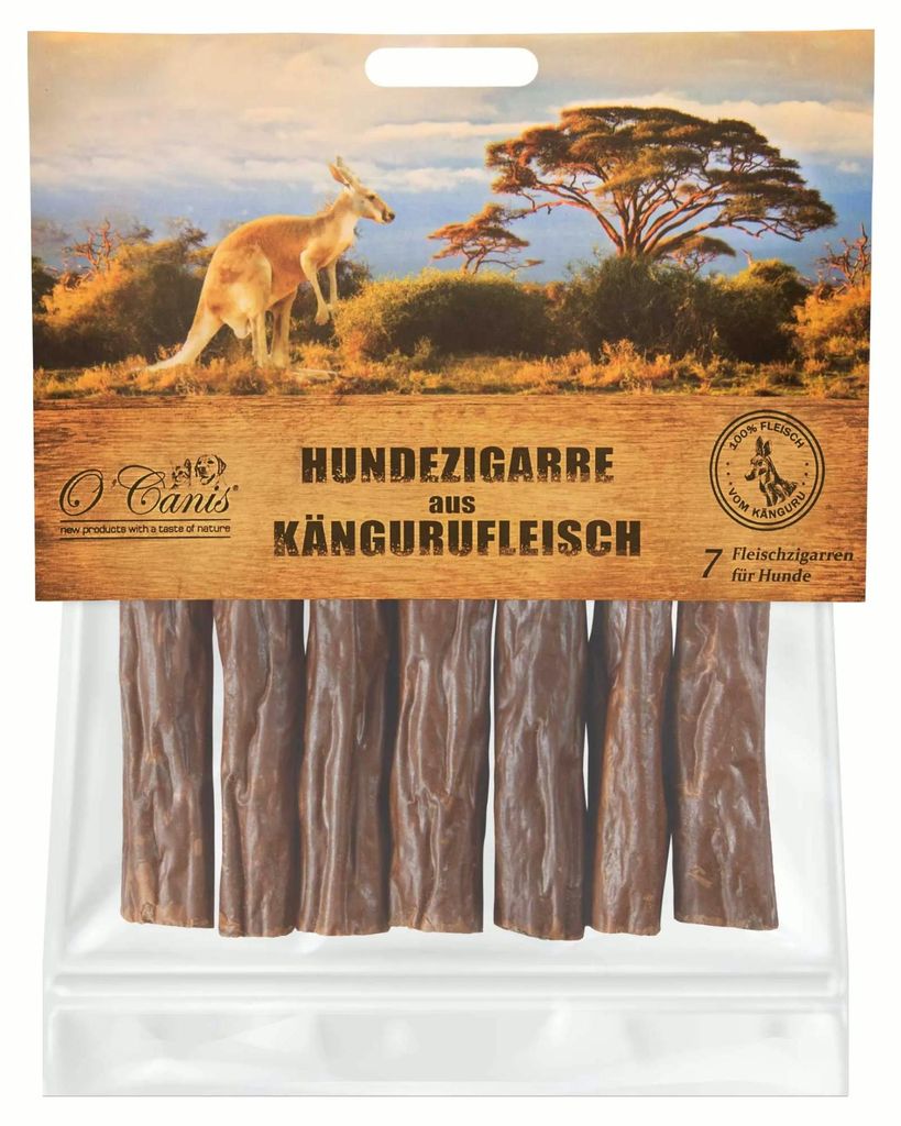 Fleischstangen Hundezigarren Kängurufleisch 180 g, 7 Stück