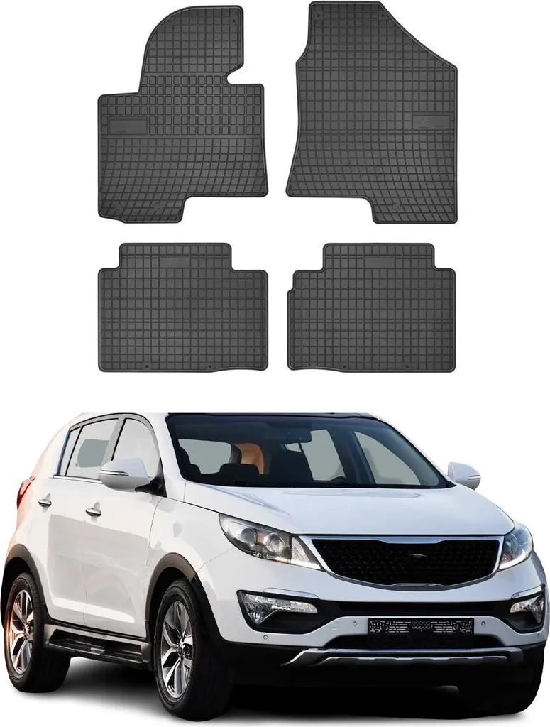 2010-2015 Kia Sportage tappetini TPE nero 4 pz