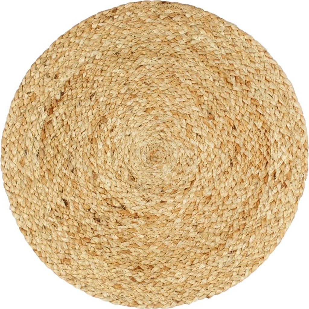 vidaXL Prostírání 6 ks. Přírodní 38 cm kulaté jutové Obrázek produktu 