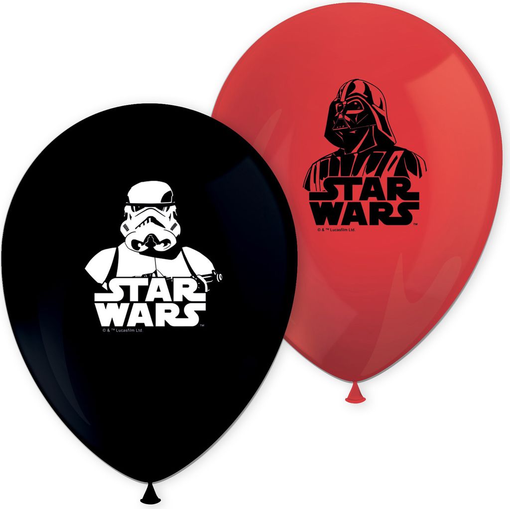 Palloncini Star Wars Final Battle, 8 pezzi, rosso e bianco, Immagine del prodotto 