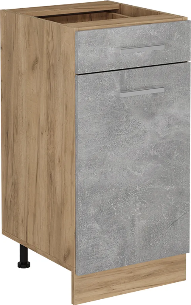 Aménagement Cuisine Vicco R-Line Meuble Bas 40 cm Béton pour Rangement