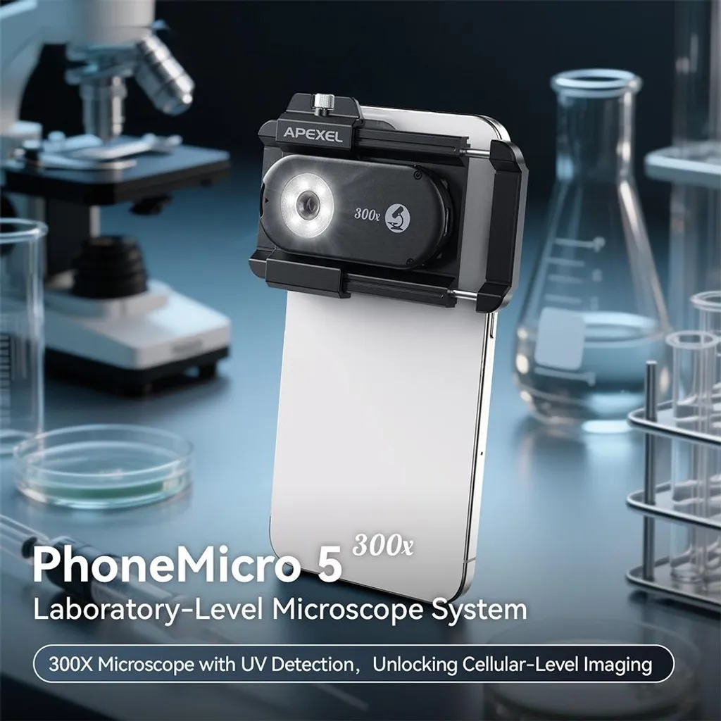 Zoom Microscope pour Smartphone 300x Idéal Observation Nature et Bijoux