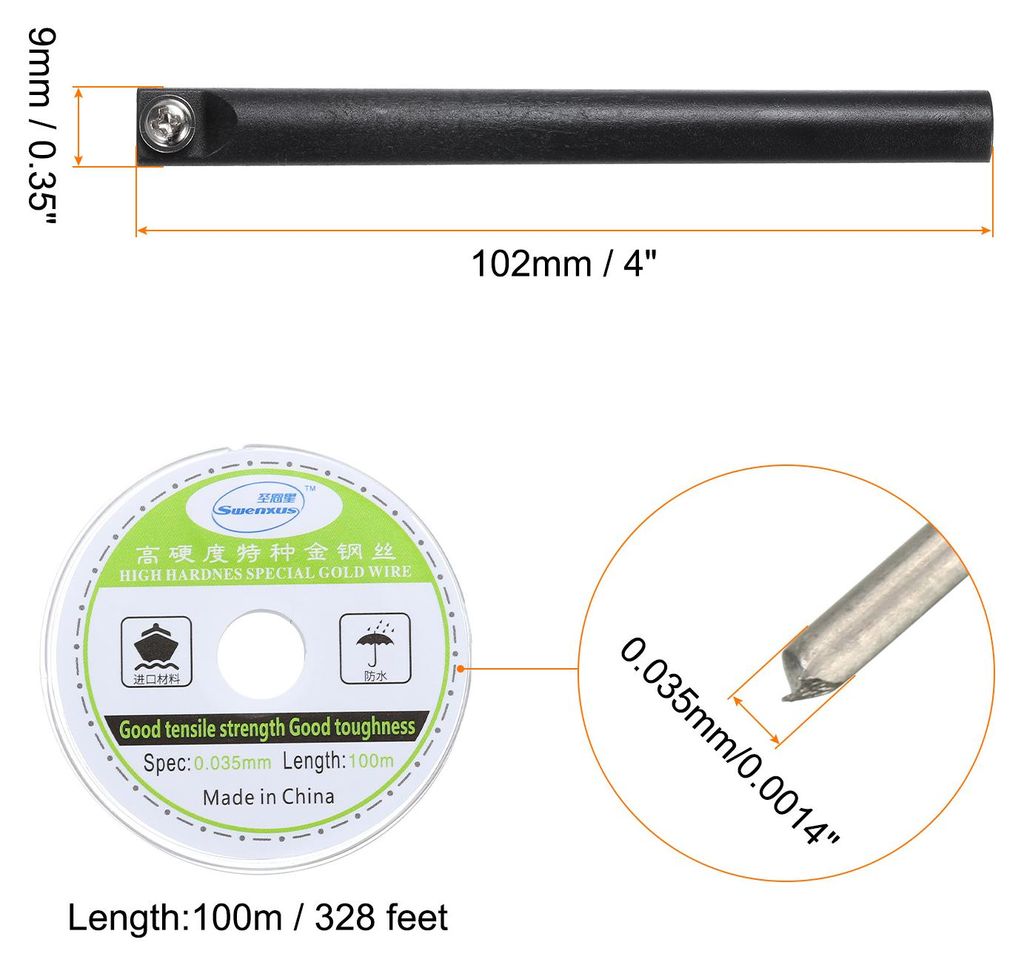 100 m/328 Fu? Molybd?n Bildschirm Schneiden Draht Linie mit Griff Telefon LCD Schneiden Draht Glas Separat Reparatur Werkzeug 0.035 mm