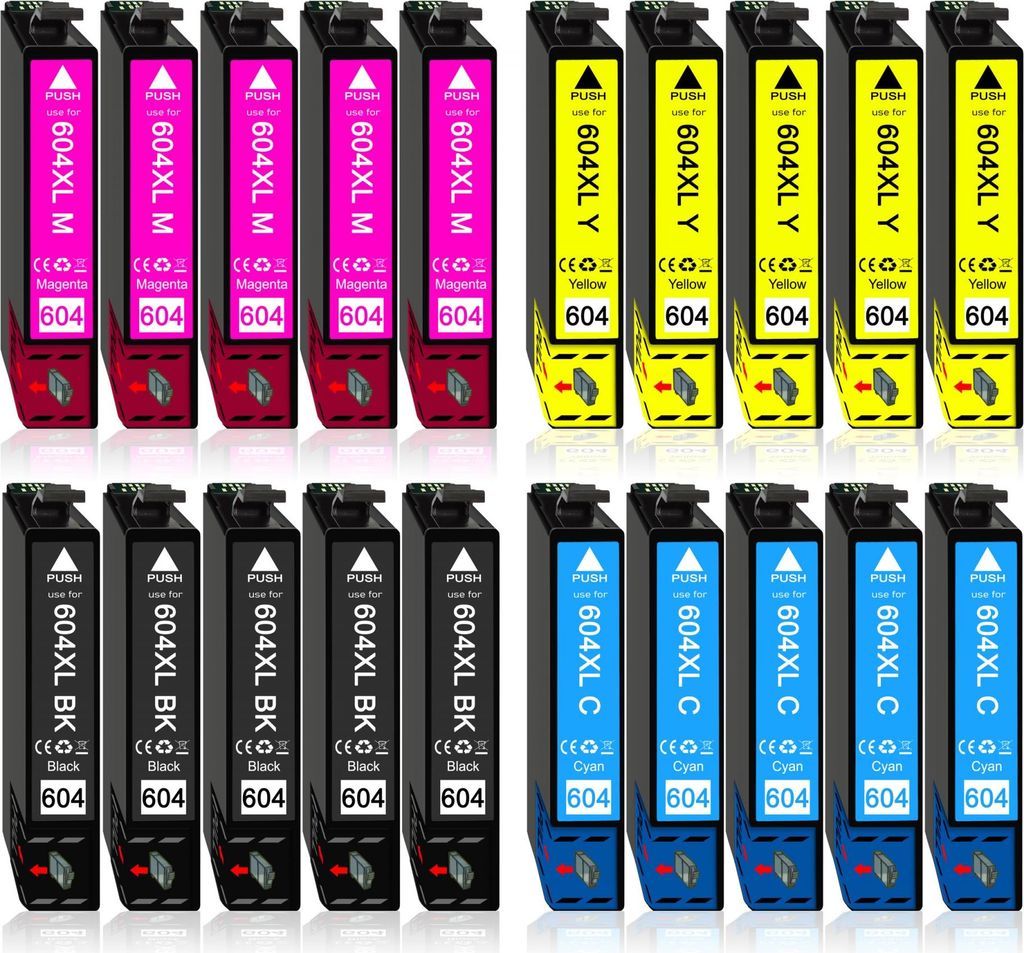 20er Pack Druckerpatronen 604 604XL kompatibel mit Epson WF-2930