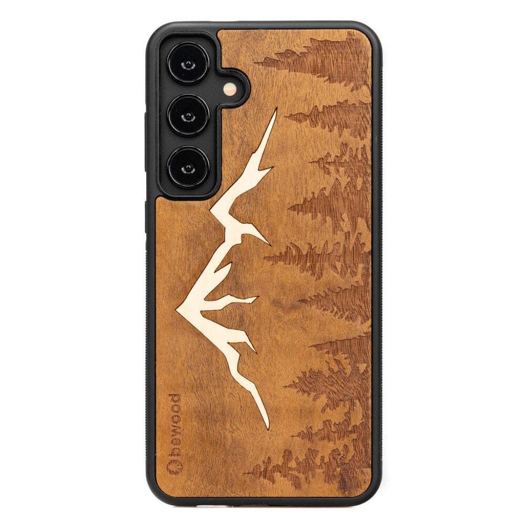 Bewood Holzhülle für Samsung Galaxy S24 FE 5G MOUNTAINS IMBUIA