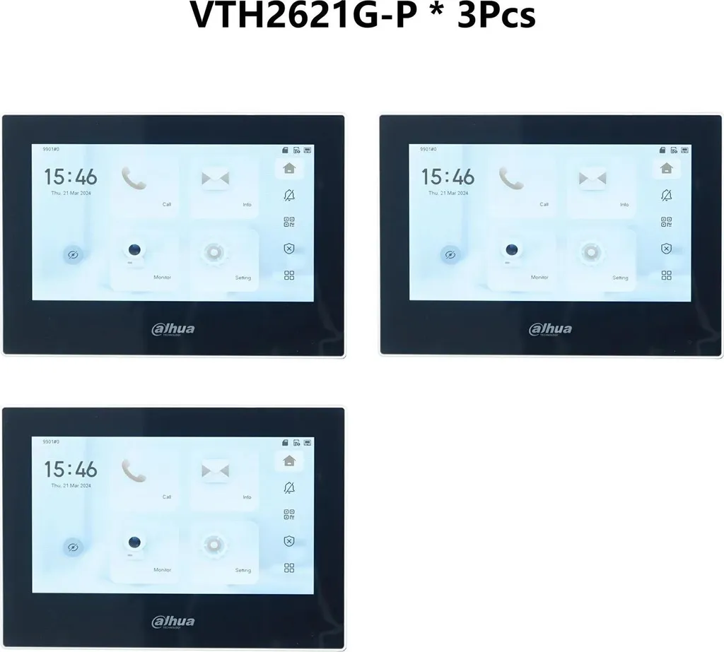 Moniteur 7 pouces tactile blanc communication numérique lot de 3 - 2