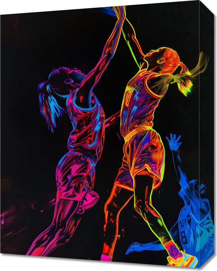 Bild 40x50cm Basketballspiel