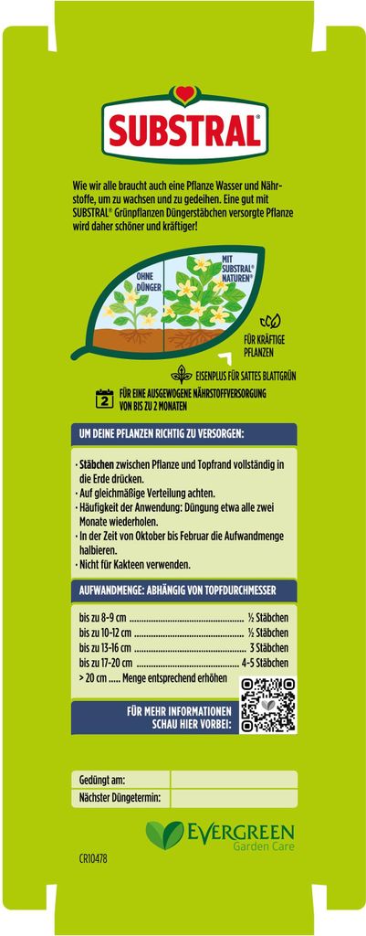 Substral Dnger-Stbchen fr Grnpflanzen - 60 Stck Dnger