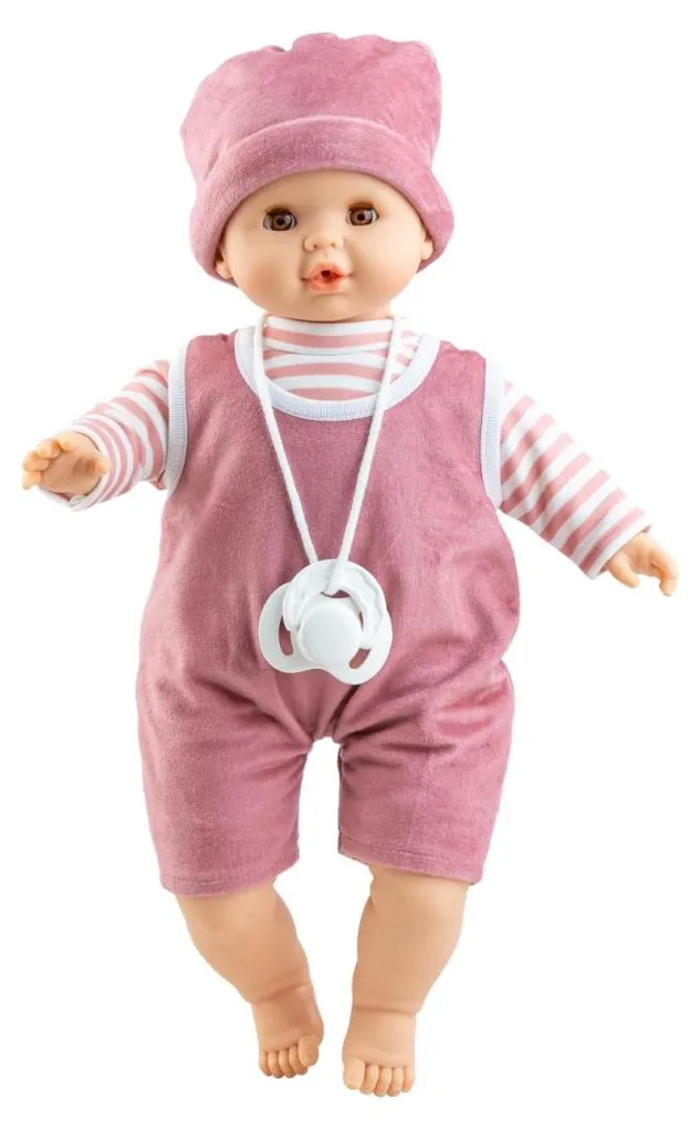 Poupée articulée Alex 36 cm - Mécanisme sonore et pull rayé chic
