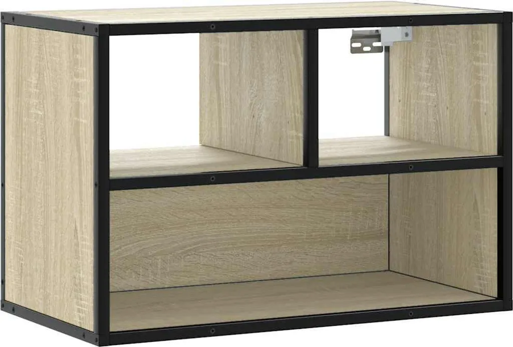 Mobile TV rovere Sonoma 60x31x39,5 cm Materiale a base di legno e metallo