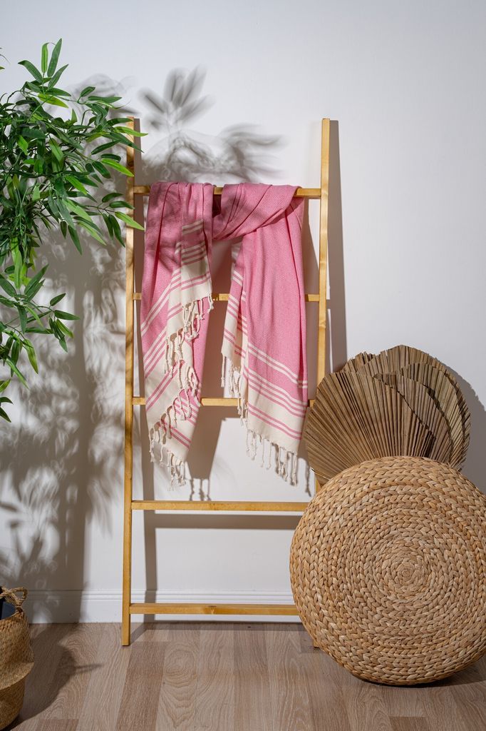Mijolnir, New Diamond - Pink, Rosa, Fouta (Strandtuch), 60 % BAUMWOLLE, 40 % POLYESTER, 90 x 170 cm