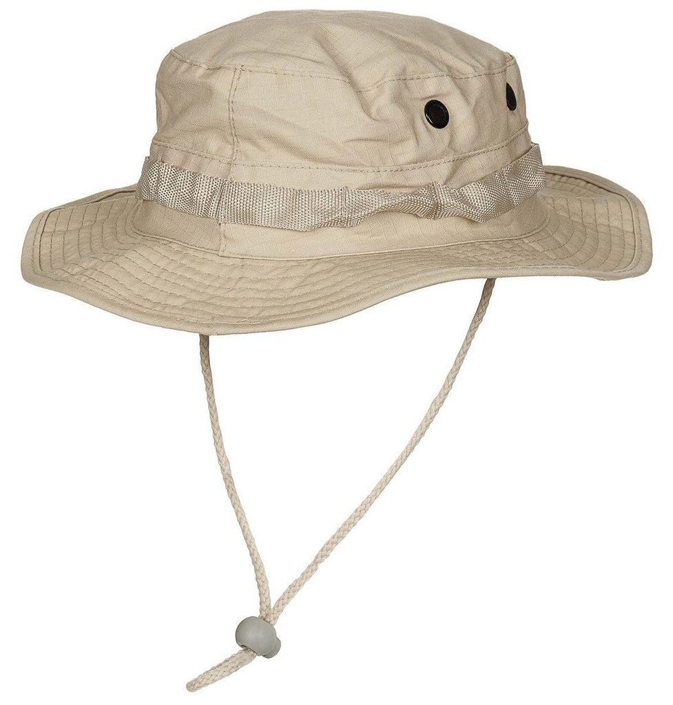 MFH US GI Buschhut Kinnband Boonie Rip Stop khaki Gr.S Produktbild 