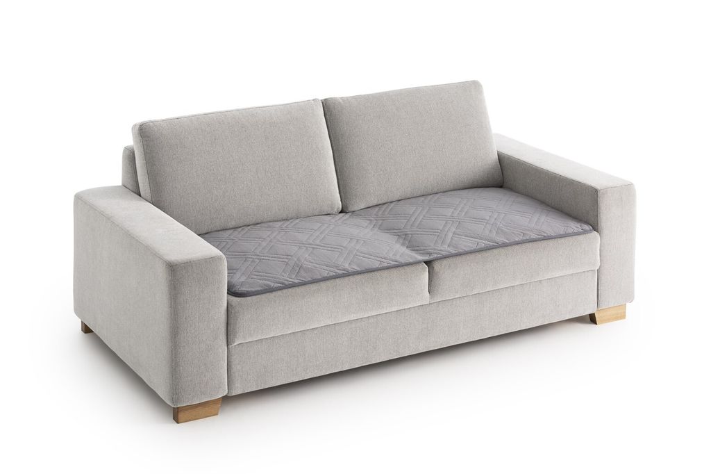 Weiche Tagesdecke Läufer Abdeckung Schutz für Sofa, Sessel CORAL 65x130 Grau