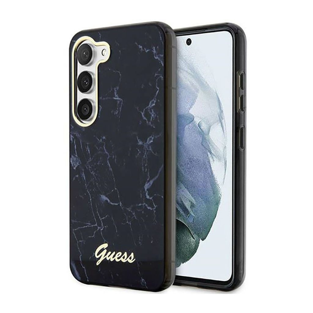 Guess Marble Collection - Samsung Galaxy S23 Hülle (Schwarz)