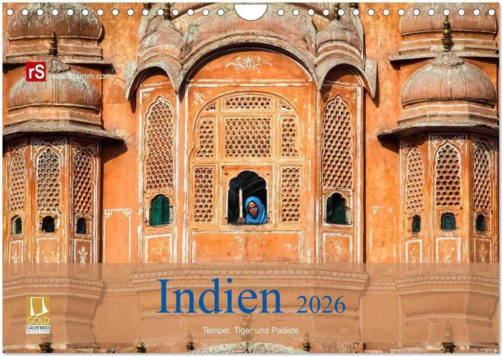Indien 2026 Tempel, Tiger und Paläste (Wandkalender 2026 DIN A4 quer), CALVENDO Monatskalender