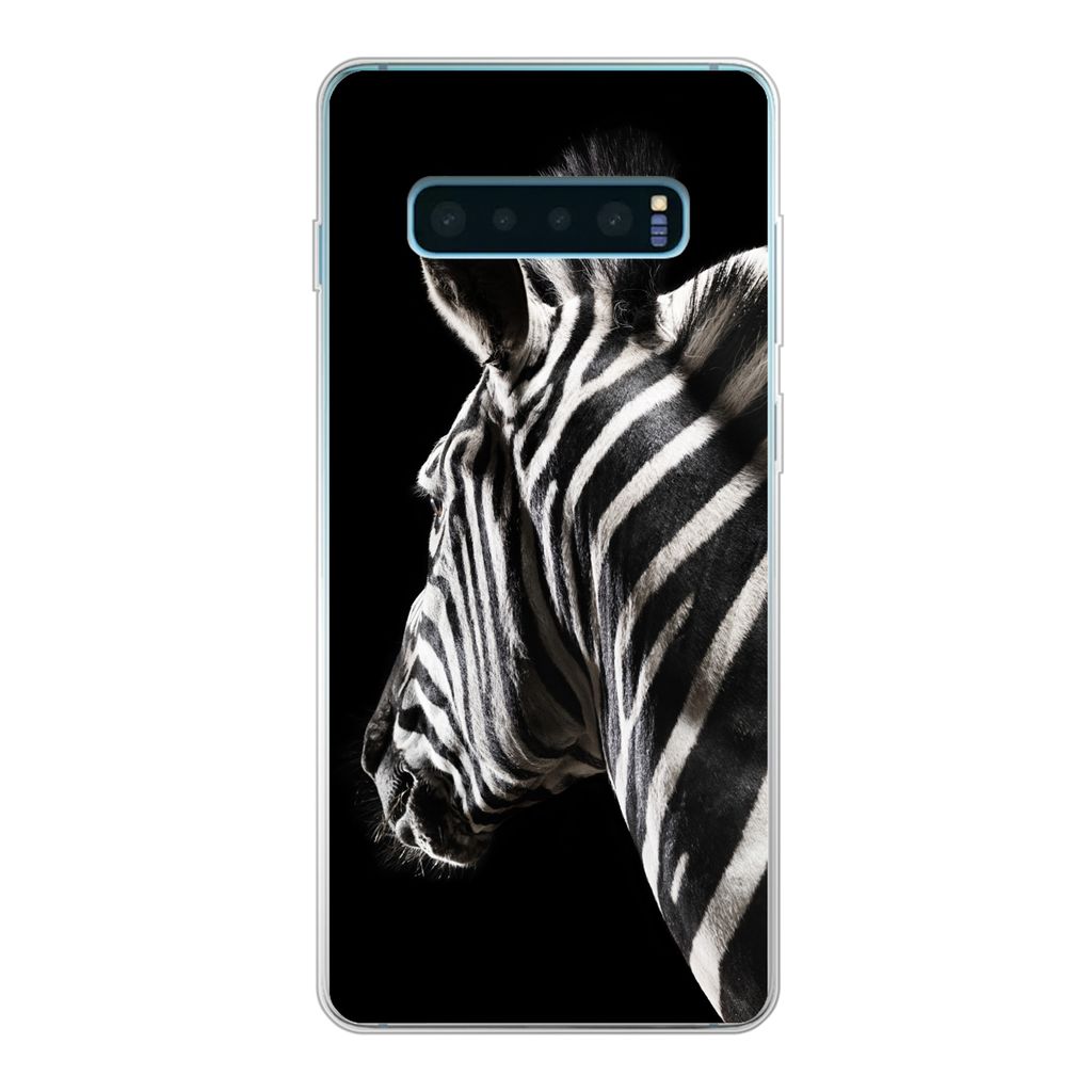 MuchoWow Handyhülle Schutzhülle Hülle für Samsung Galaxy S10 Lite Zebra - Wilde Tiere - Muster Silikon Softcase Handy Hülle - Schutz