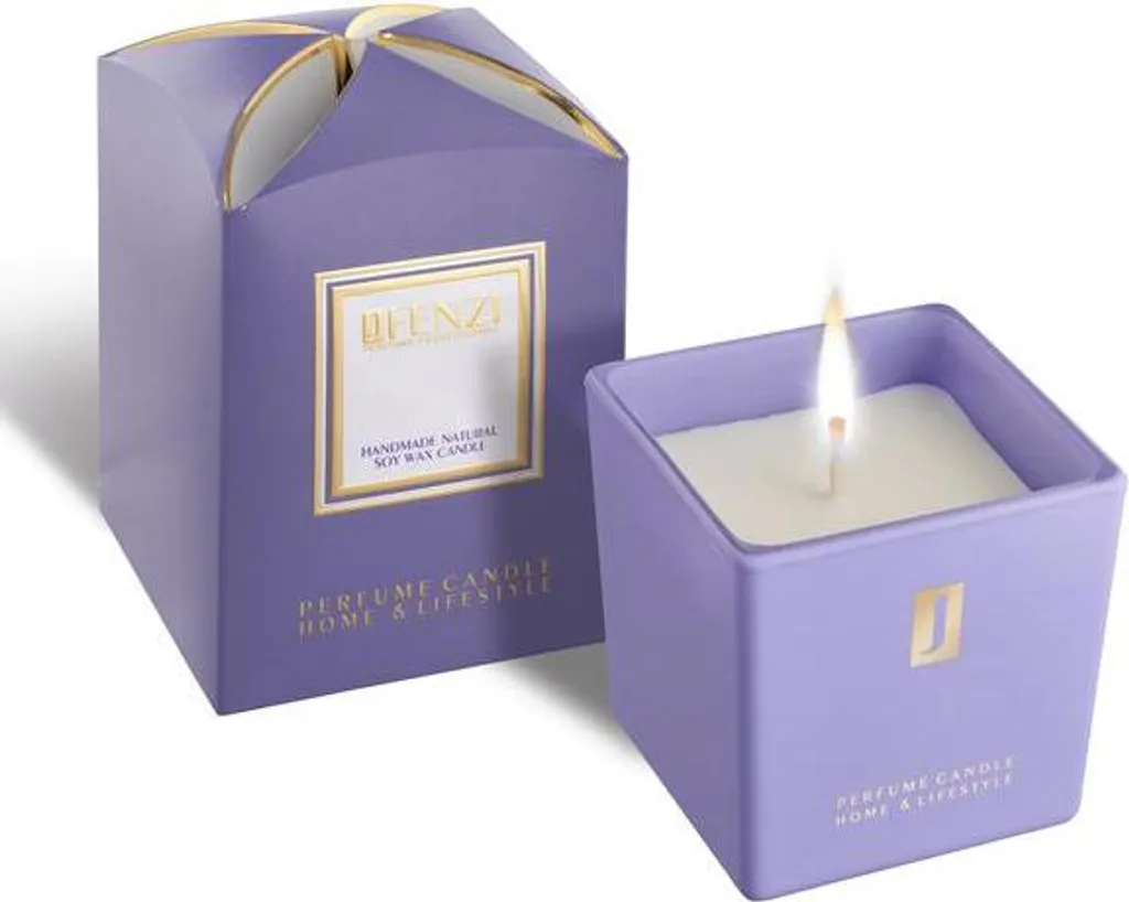 Bougie soja J.FENZI sans fumée Déesse dans le jardin violette 200g