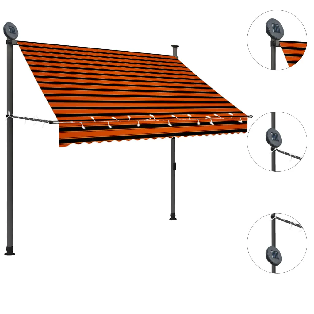 Store rétractable LED 200 cm : stop chaleur et éclairage de terrasse - 2