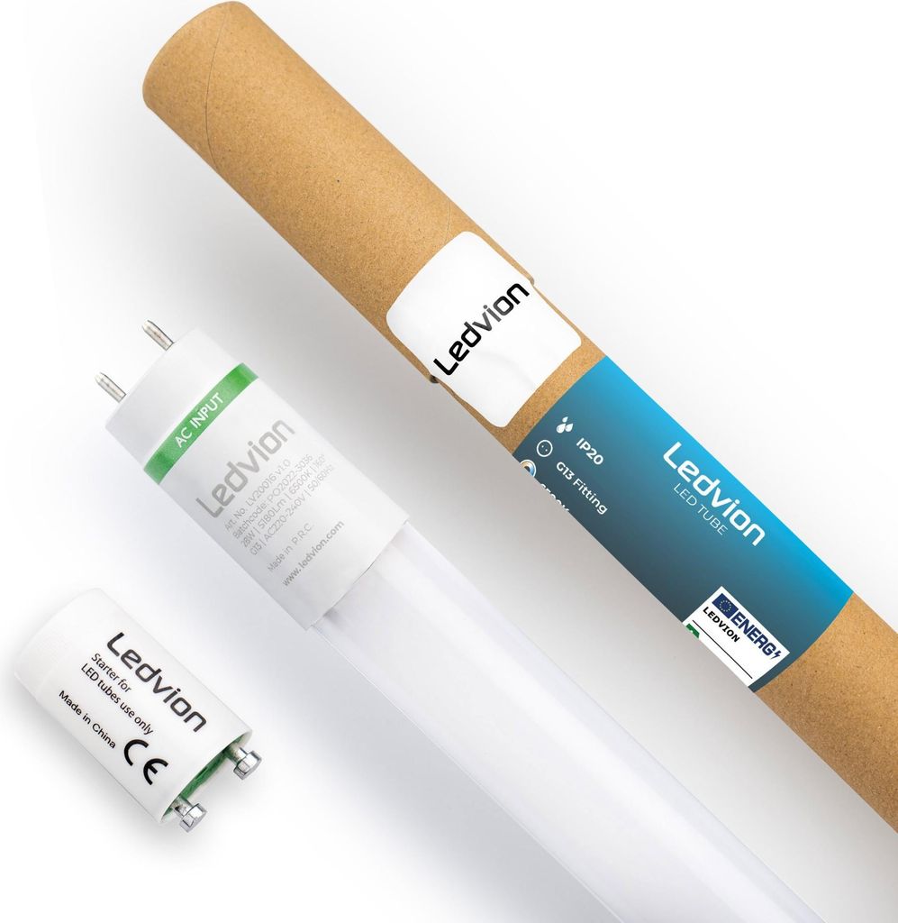 Ledvion - LED Röhrenlampe, 150CM, 28W, 6500K, 185lm/W, , inkl. LED Starter