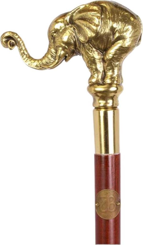 Gehstock Wanderstock Spazierstock Flanierstock Holz Bronzegriff #83760