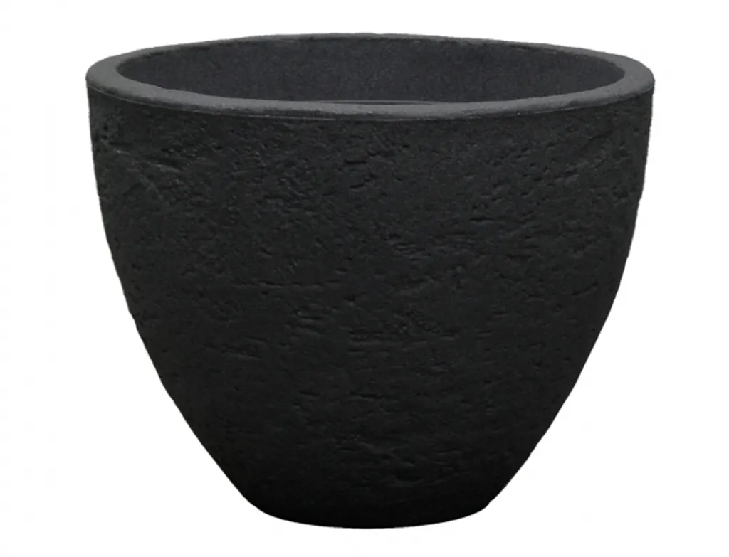 Bac à fleurs extérieur STONE 60cm anthracite pour déco balcon et patio