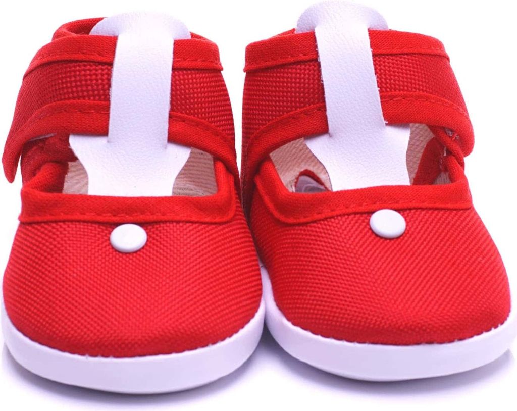 Toma Baby Krabbel Schuhe mit Klettverschluss Rot 10cm / EU17