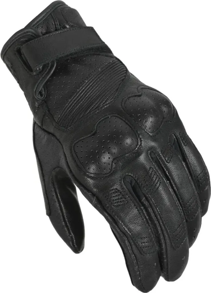 Gants Macna Bold Perforés Noir S - Cuir Ventilé et Look Rétro Chic