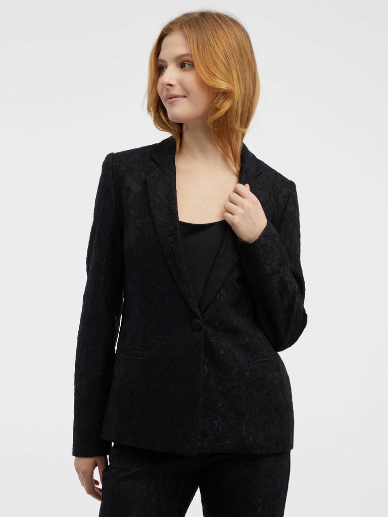 Orsay Schwarze gemusterte Damenjacke 480333660000__38