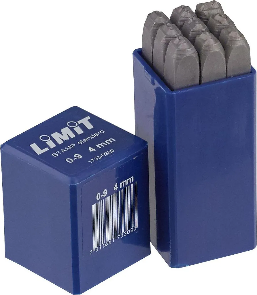 Poinçons numériques 10 mm LIMITE en acier trempé haute dureté