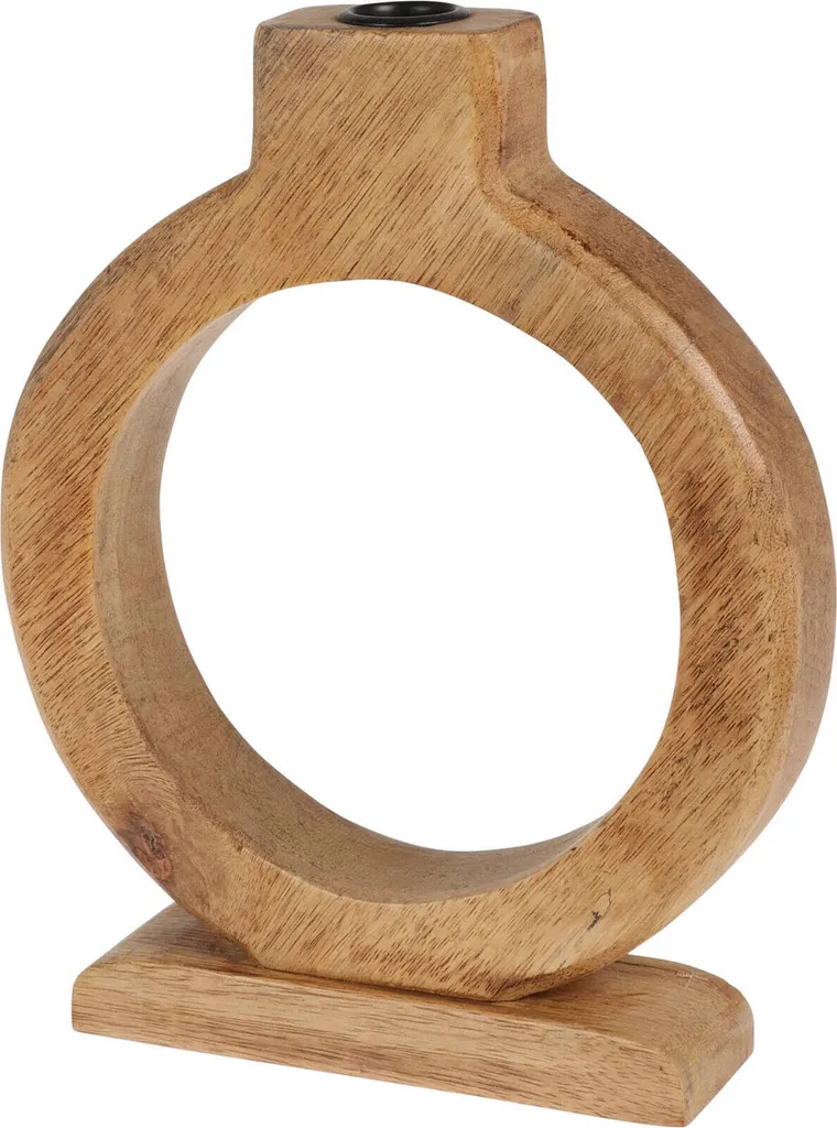 Candelabro in Legno di Mango 25cm - Decorazione Casa di Lusso Naturale