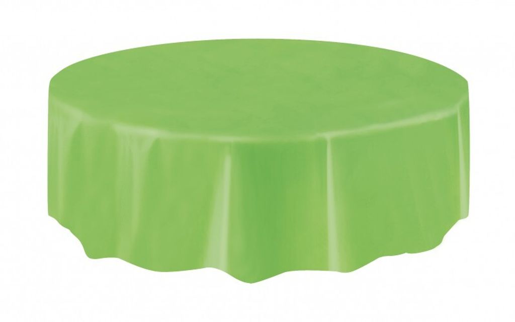 Runde hellgrüne Plastik-Tischdecke ca. 213 cm Durchmesser