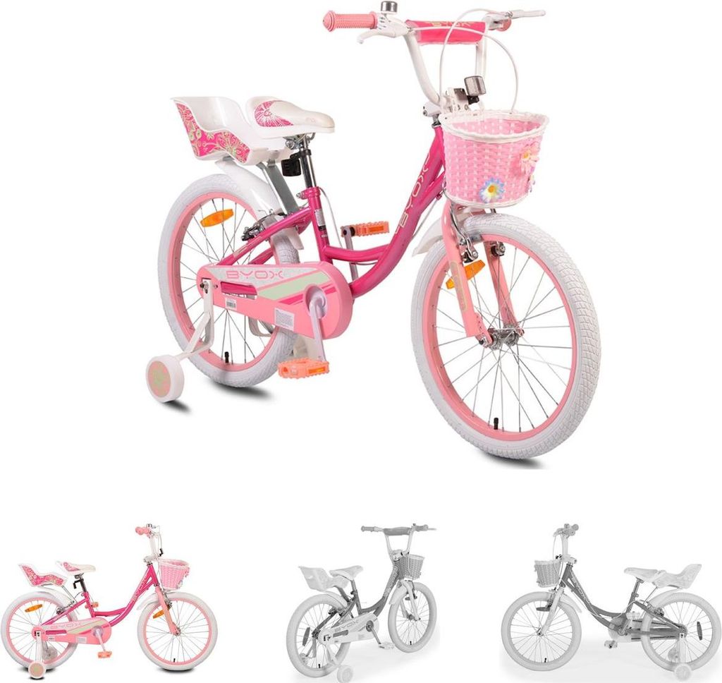 Byox Kinderfahrrad 20 Zoll Fashion Girl, Stützräder, Korb Produktbild 