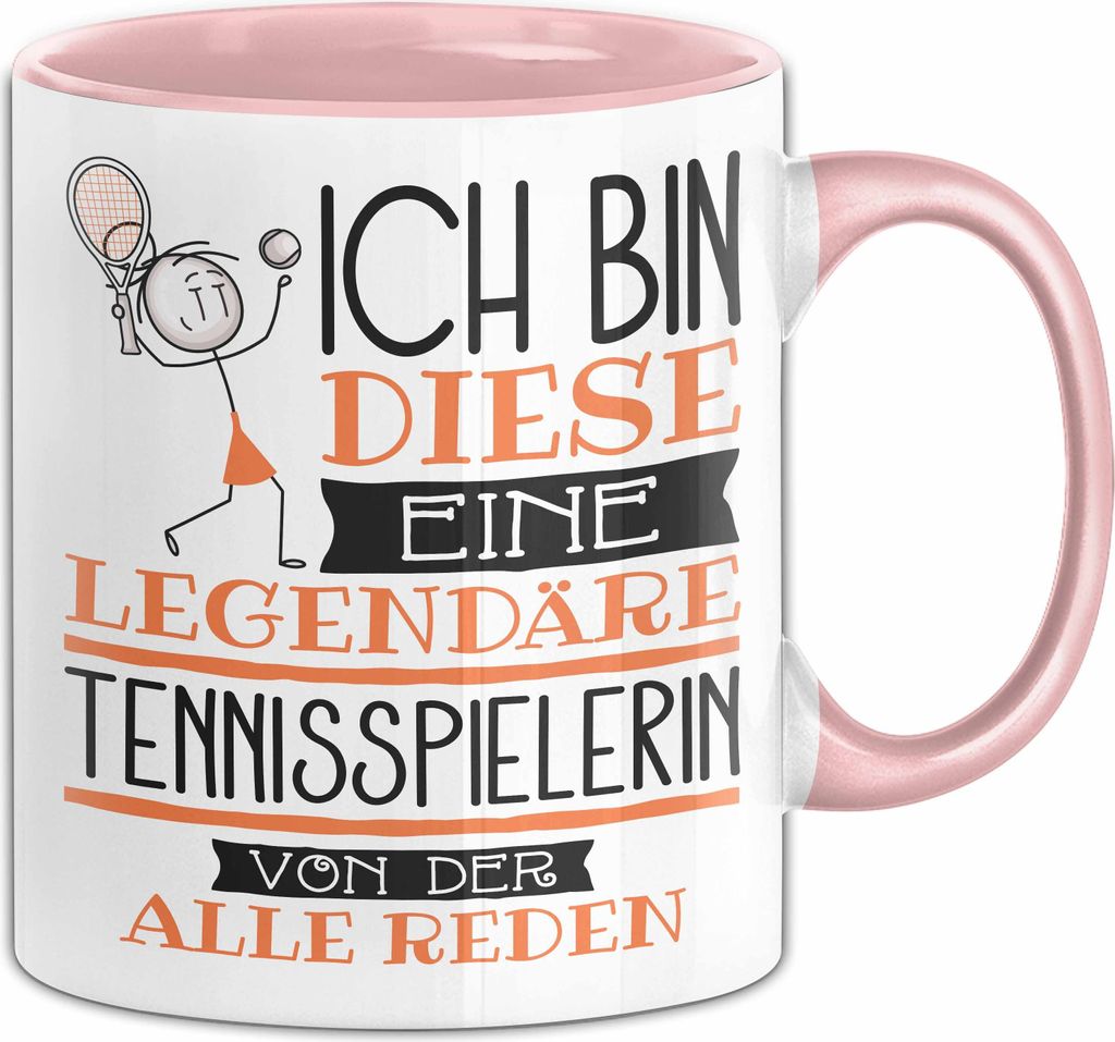 Tennisspielerin Tasse Geschenk Ich Bin Diese Eine Legendäre Tennisspielerin Von Der Alle Reden Geschenkidee Geburtstag Weihnachten (Rosa)
