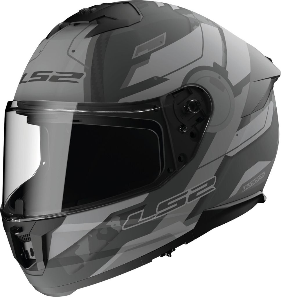 LS2 FF808 Stream II Shadow Helm, grau matt, 3XL (65/66) Produktbild 