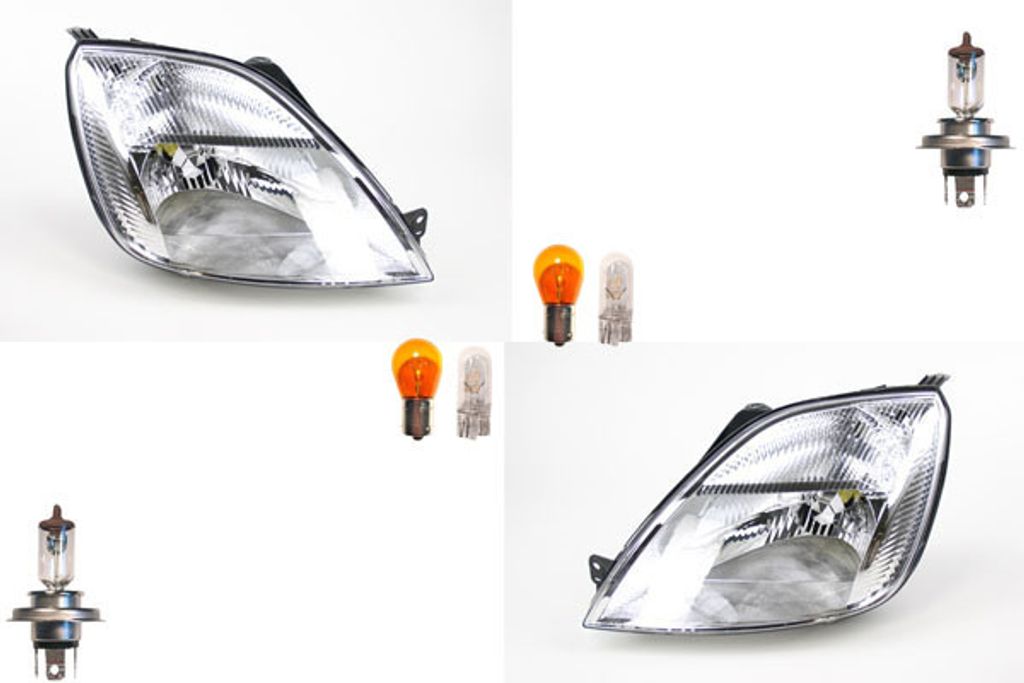 Johns, Scheinwerfer Halogen Front passend für Ford Fiesta 02 02-05 Leuchtmittel Set L R 1320349 1198225 1212361 1127895 1142874 2S6X13W030CA 2S6X1...
