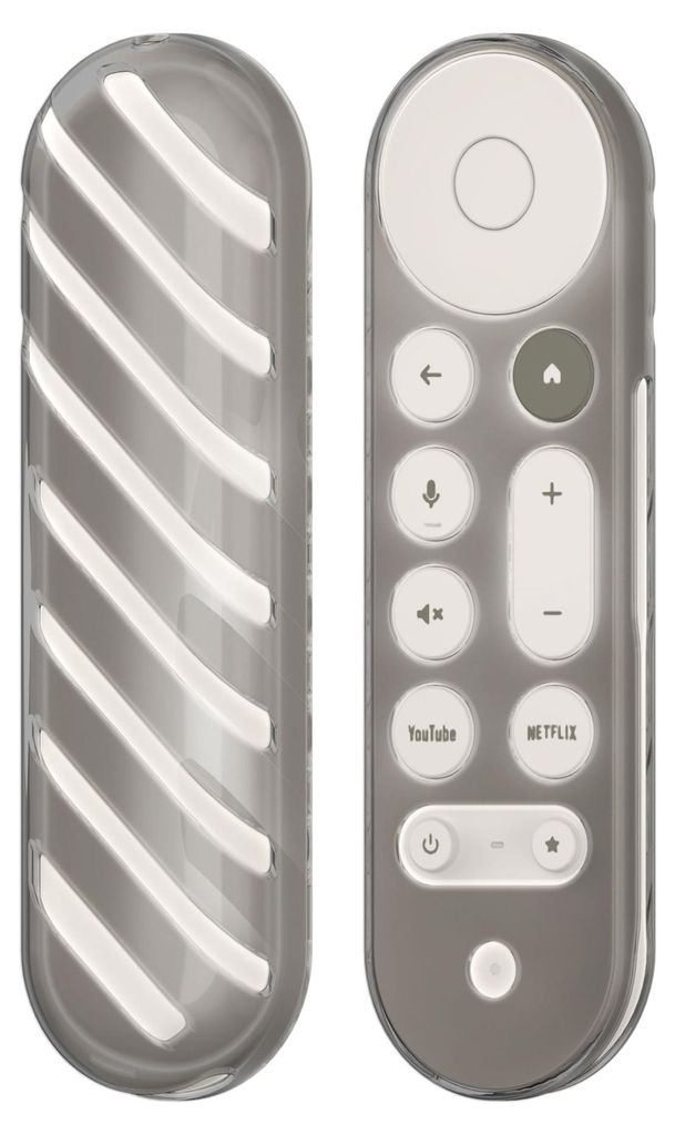 kwmobile Fernbedienung Schutzhülle kompatibel mit Google TV Streamer 4K Hülle - transparente und weiche TPU-Hülle für TV Zubehör - Schwarz Tra...