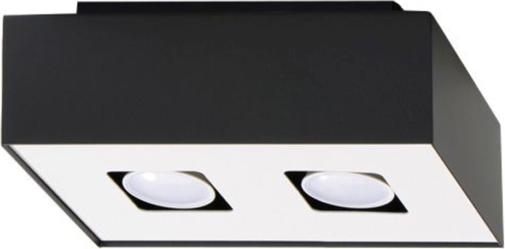Deckenleuchte MONO 2 schwarz 2xGU10 10W Stahl 11x14x24cm Sollux Lighting