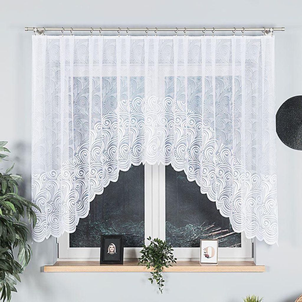 KINGA - Fertiggardine aus Jacquard mit Schnitt unten - Produktbild 