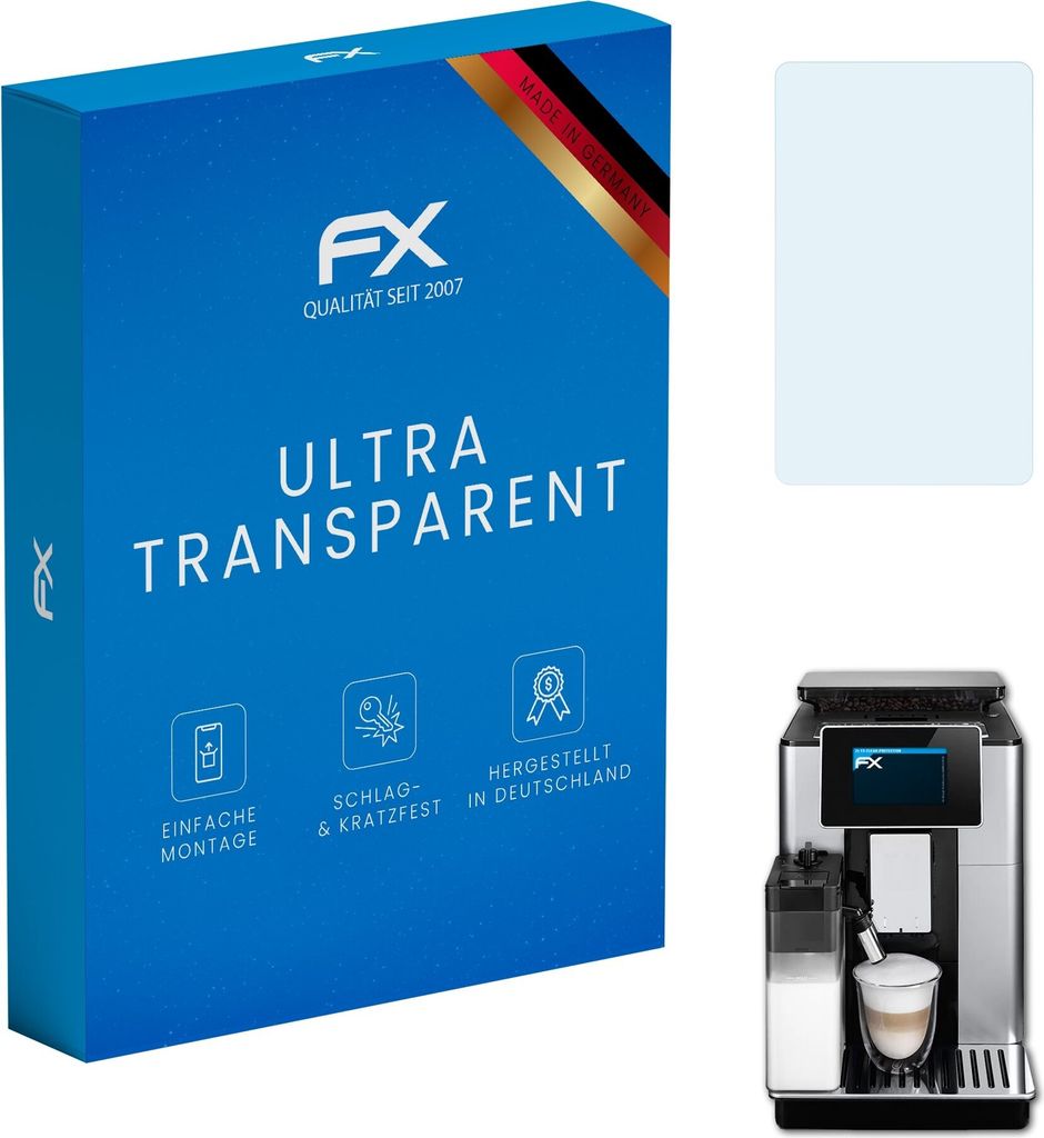 atFoliX FX-Clear 2x Schutzfolie kompatibel mit DeLonghi PrimaDonna Soul (ECAM610.55.SB) Displayschutzfolie