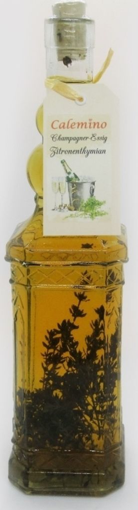 Champagner-Zitronenthymian-Essig mit 3% frischem Zitronenthymian 725ml