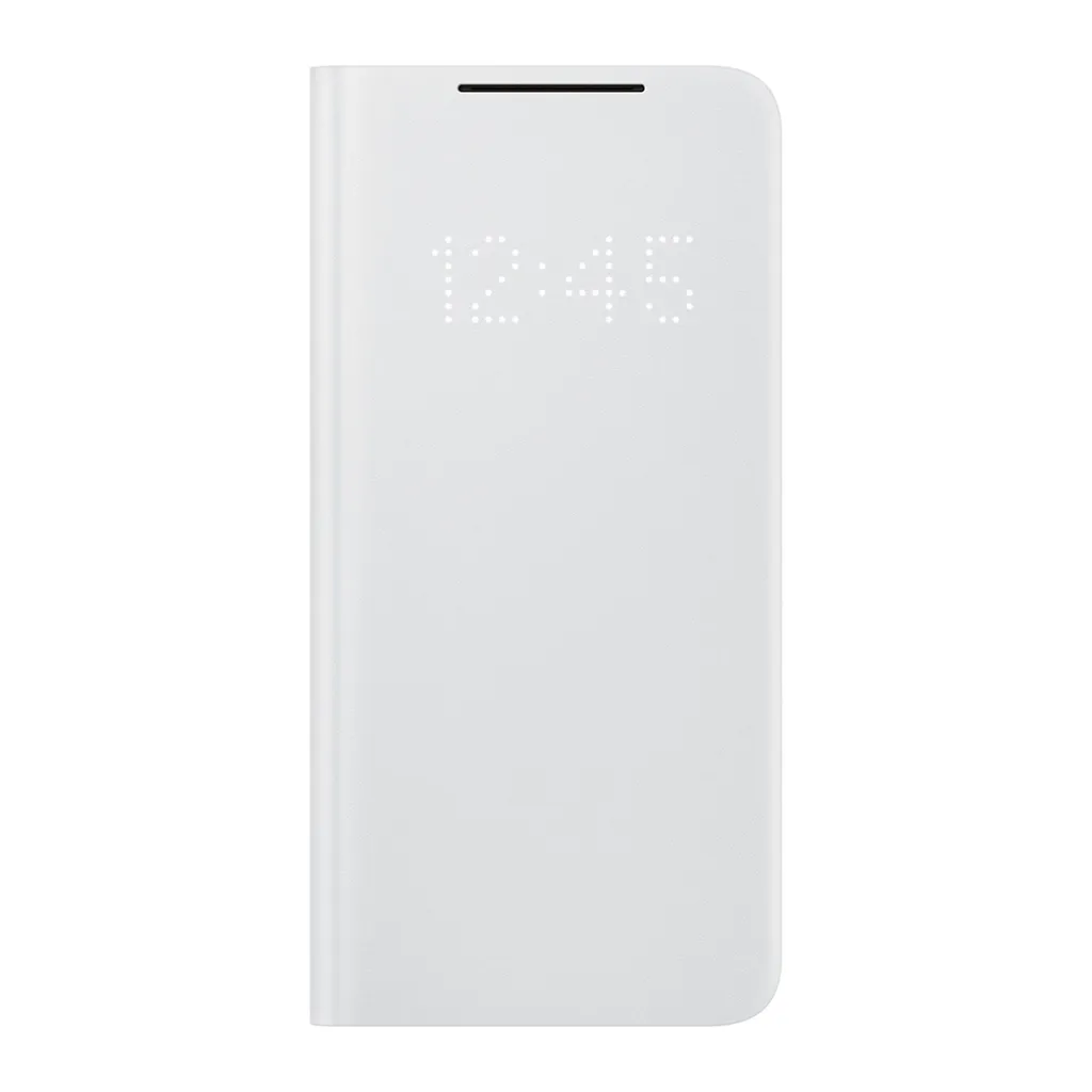 Coque LED View Cover Samsung Galaxy S21 avec Affichage Gris Clair LED