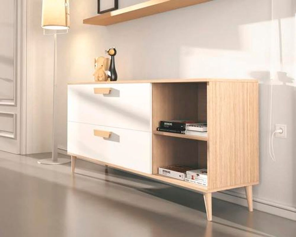 Tarrox Möbelfuß SCANDIA Balance Ø 24-48 x 150 mm Holz buche weiß 1 Stück