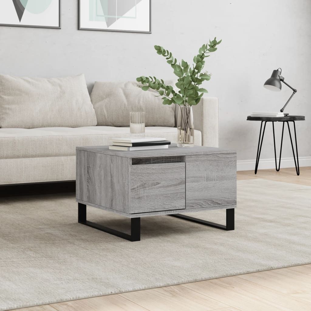 Möbel Couchtisch Grau Sonoma 55x55x36,5 cm Holzwerkstoff - Couchtische 830770