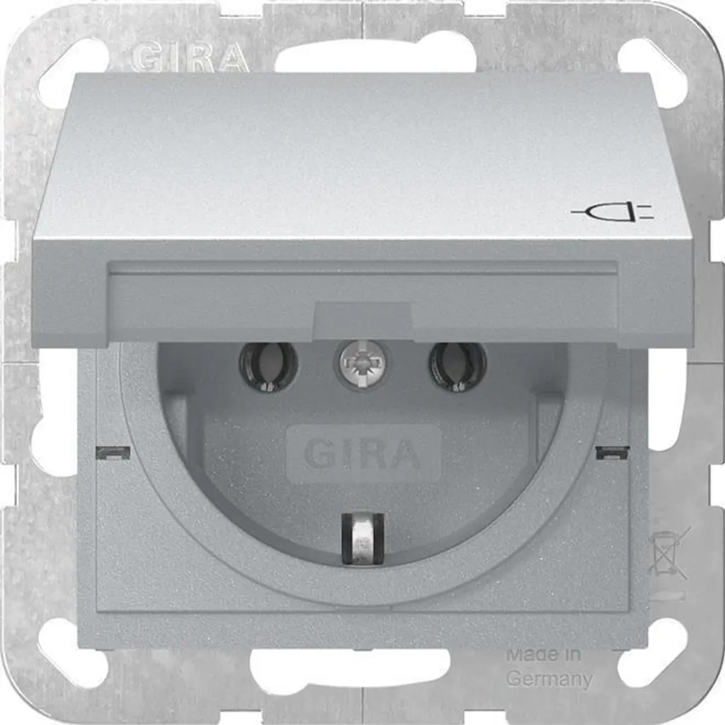 Prise Sécurité Enfant GIRA 445426 Alu SCHUKO KD System 55 Fiable