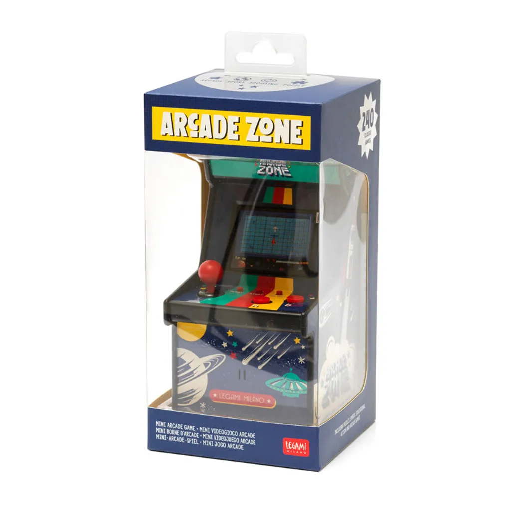 Console Arcade Legami MAC0001 : 150 Jeux, Écran Couleur et Style Rétro
