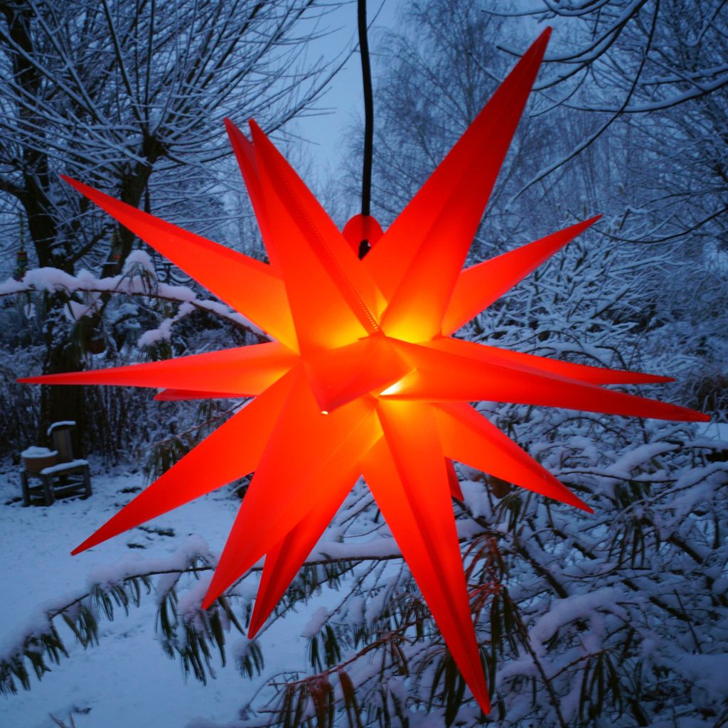 3er Set LED Sterne Weihnachtsdeko Außen